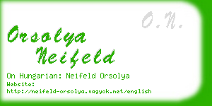 orsolya neifeld business card